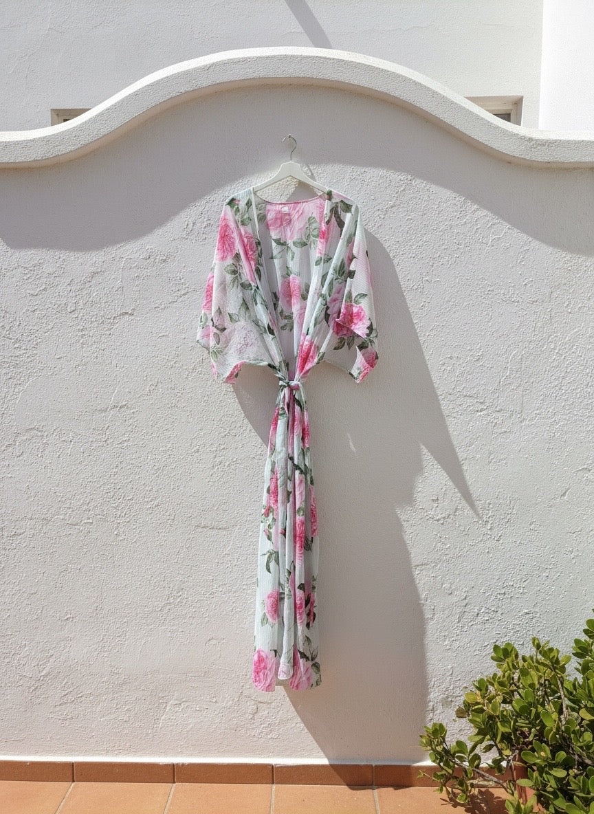 Rose Garden Sage Kimono