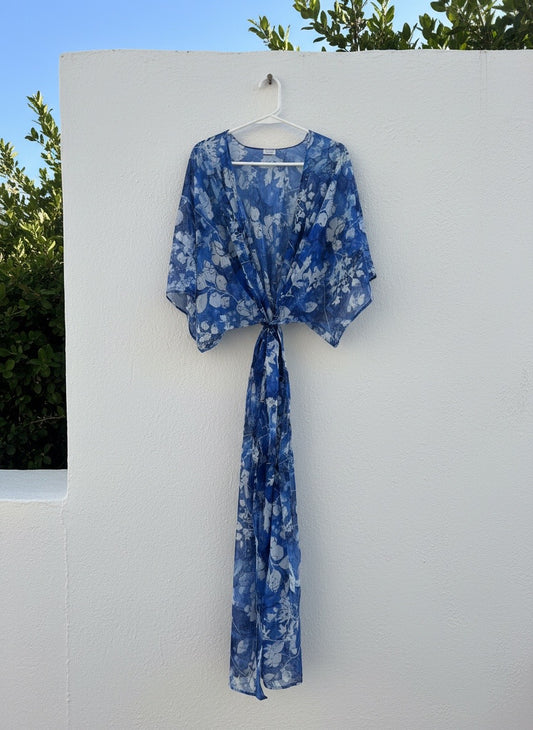 Sapphire Bloom  kimono